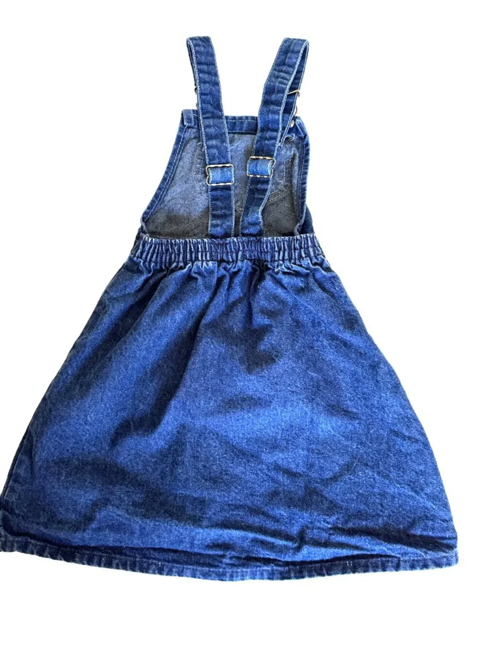 Osh Kosh B’Gosh Baby Girls Blue Denim Overall Dress Jean Sz 6 100% Cotton USA